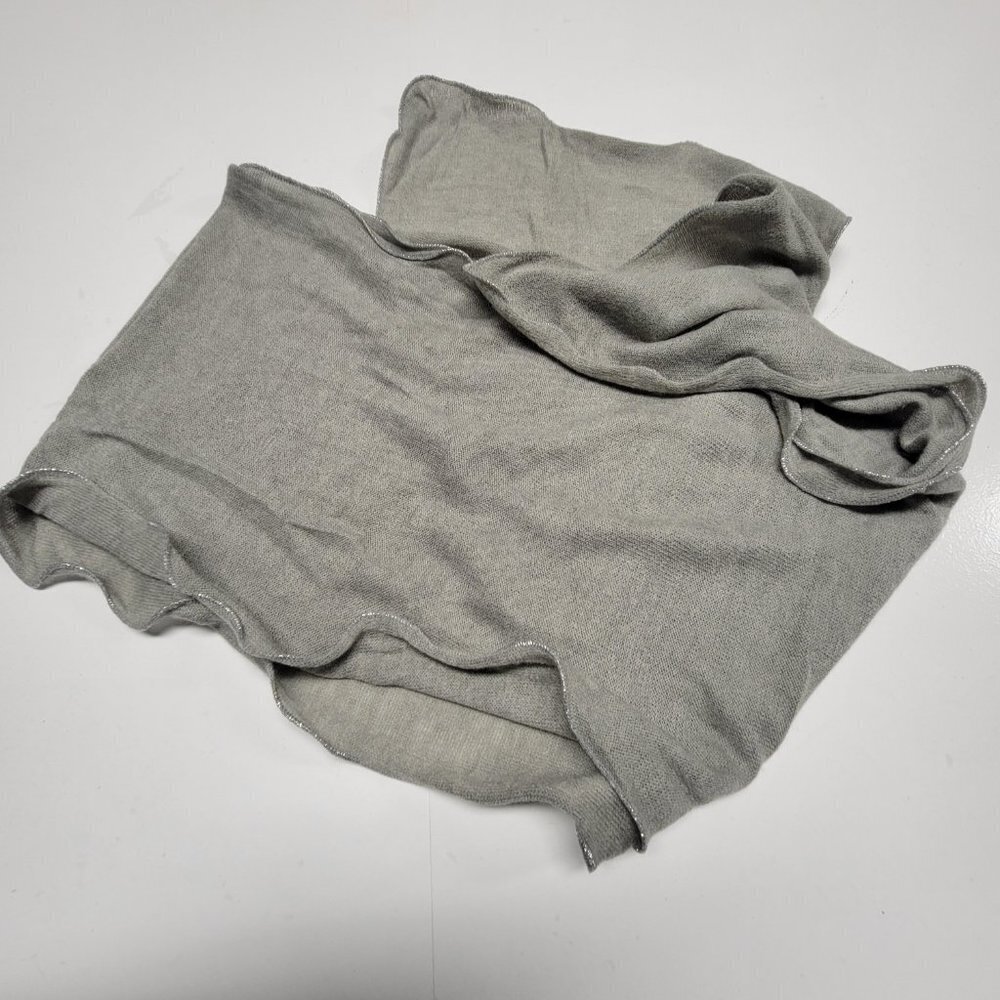 Grey Rectangular Scarf Winter Spring Fall Scarf - Picture 7 of 7